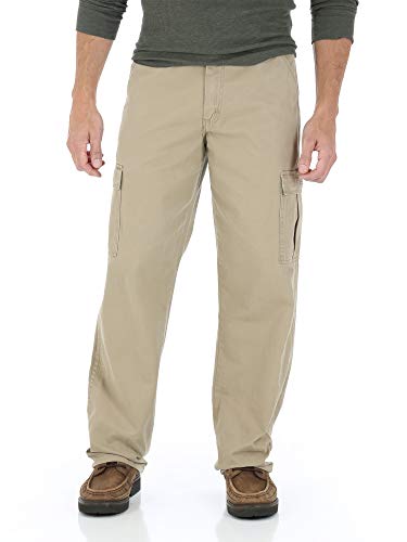 Wrangler Men's Legacy Premium Cargo Pocket Straight Leg Pants (Khaki) (32W x 34L)
