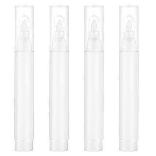 Lisapack 4PCS Empty Nail Polish Corrector Pen, Nail Polish Remover Pen for Cleaning Nail Art, Paint (White)
