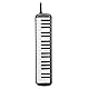 Melodica mit 37 Tasten, Blasmusikinstrument aus Edelstahl, Geeignet für Anfänger Zum Üben (Schwarz)