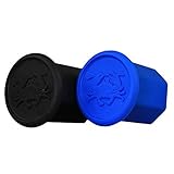 East Coast Dyes (2-Pack High Performance Lacrosse Shaft End Caps Black and Royal Blue End-Cap-Blk-RylBlu-2P