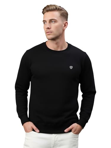 Image of Lux Cozi Men's Cotton Blend Casual Crew Neck Sweatshirt with Stay Warm Treatment ||Sweatshirts for Men