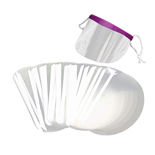 Beaupretty 100pcs Disposable Face Shield Salon Baffle Plastic Transparent Eyeprotector Eye Shield Hair