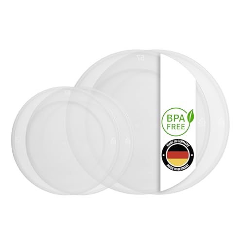 Falkenhorn Dosendeckel für Tierfutter – 2x 200g/400g & 2x 800g Hundefutter & Katzenfutter Dosen – Lebensmittelecht, Spülmaschinenfest, Wiederverwendbar, Made in Germany – Frische & Geruchsbindung