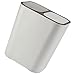 Cabilock Dual Trash Can 15L Two Compartment Garbage Can Plastic Kitchen Waste Bin Dry Wet Classified Trash Can Rectangular Rubbish Container for Home Bathroom Restaurant Beige