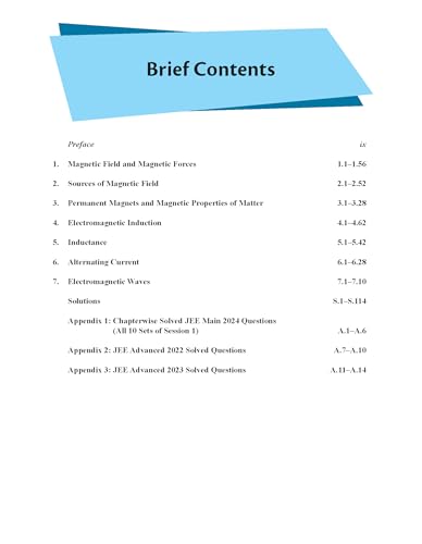 OLD EDITION JEE Advanced Magnetism and Electromagnetic Induction with Free Online Assessments and Digital Content 2024