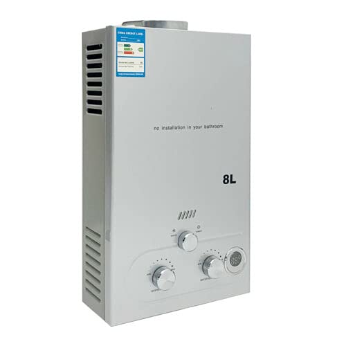 8L Gas Water Heater LPG Tankless, Portable Instant...