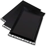Metronic Poly Mailers 12x15.5 Envelope Mailers 100pack Shipping Bags with Self Adhesive Waterproof and Tear-Proof Postal Bags in Black