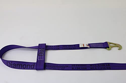 2 Pack of Purple Diamond Weave Wheel Lift Straps for Jerr-Dan MPL Element Basket