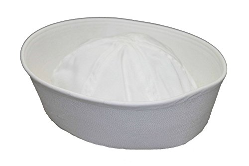 Genuine Issue GI White Military US Navy Cotton GOB Sailor Hat (7 1/2)