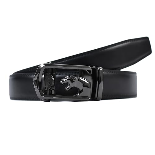 Image of WildHorn Men's Leather Belt Gift Set | Genuine Leather belt Strap with 2 Interchangeable Buckles | Formal & Casual Wear Adjustable Belt | Automatic lock leather belt for men
