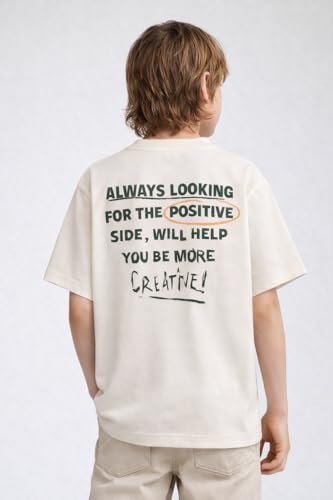 Image of Alan Jones Clothing Boys Oversized Cotton Printed T-Shirt | Round Neck, Short Sleeves, Casual Wear