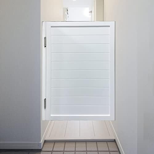 Extra Wide Wooden Saloon Cafe Doors - Black Swinging Door for Home Decor, Bar, Kitchen, Hallway - Cowboy Style, Available in 28"/30"/32"/36" (White, W75cm x H90cm)