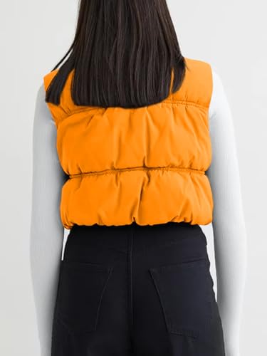 Image of SySea Women's Crop Puffer Vest Winter Zip Up Lightweight Sleeveless Warm Outerwear Padded Coat