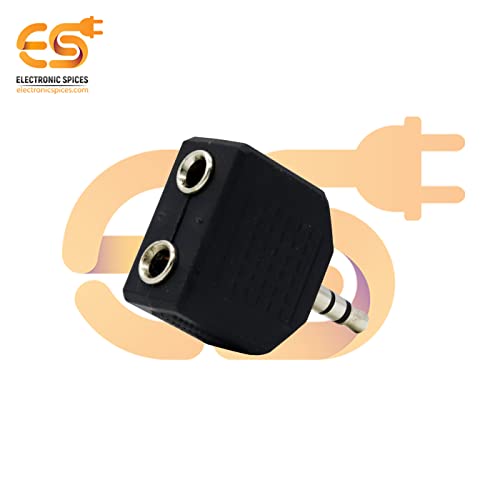 Image of Electronic Spices Single 3.5mm male to two 3.5mm female dual splitter interface audio connectors pack of 20pcs