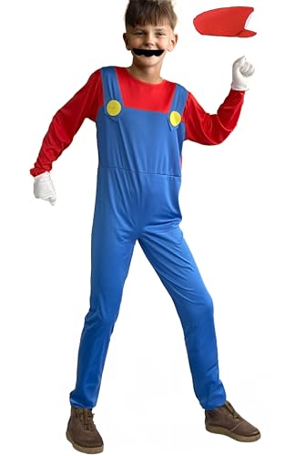 Qianbiduo Super Brothers Costume Halloween With Hat Gloves And Beards