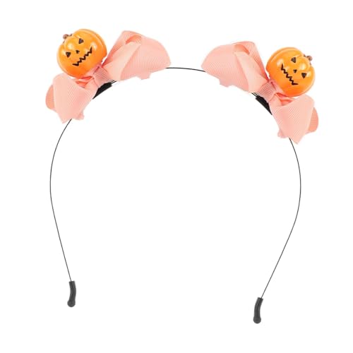 APLVFFZH ハロウィンのヘッドバンド、かぼちゃのヘッドバンド、ヘアフープ。手作りのかぼちゃモチーフと軽量素材を使用。お祭りのコスプレや仮面舞踏会に最適。, オレンジピンク