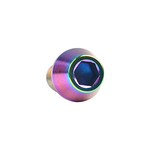 Image of Titanium Ti DIN912 M4 8 10 12 15 20mm Tapered Head Hex Bolts Bicycle Screws Pack of 6 (Multicolored, M4x10mm)