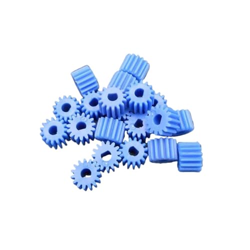 Shaft Pinion 20pcs Blue Plastic Motor Gear 3mm D Hole 0.5M 15T POM Spur Gear 0.5 Module 15 Teeth 8.5x6mm N20 Gear Motor Shaft Gear Motor Transmission