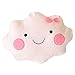 DIVISTAR Coussin Kawaii Smiley Visage Nuage avec Noeud