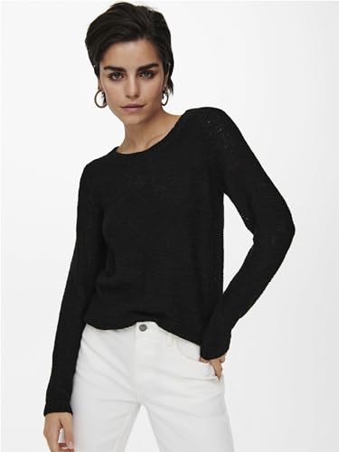 ONLY Damen Onlgeena Xo L/S KNT Noos Pullover,Schwarz (Black),36 (Herstellergröße: S)