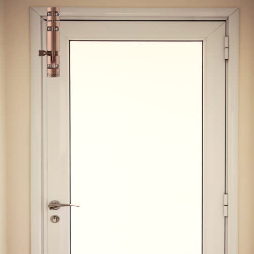 Image of Foora Export Premium Rose Gold Tower Bolt with Stainless Steel Rod and Stainless Steel knob for Door, Window, gate (Aluminum Body (chatakni) (4 inch, Rose Gold. Finish, 1)