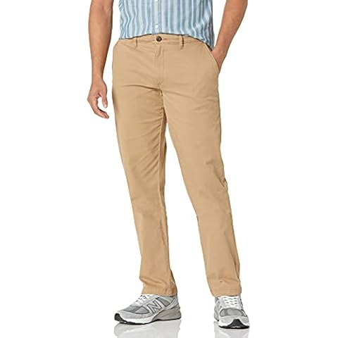 Amazon Essentials Pantalón Caqui Elástico, Informal y de Ajuste Recto Hombre Cover