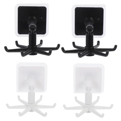 ROMISBABA 4個 多機能転式キッチンツールスタンド 耐久素材採用 安定 なスパチュラ スープおたま収納ラック 取り付け簡単 壁掛け式