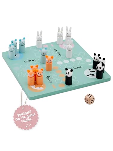 wunderwunsch Ludo Brettspiel personalisiert, Kinderspiel Familienspiel
