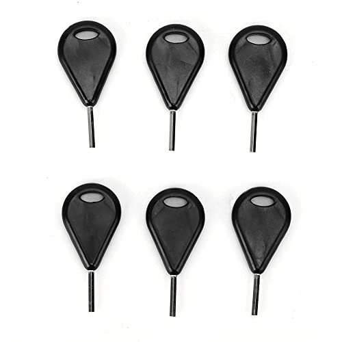 ETAINGYEUN Surfboard FIN HEX Key 6 PCS Pack SURF FIN Key Surfboard Accessories Surfing Equipment for Surfers (Black)