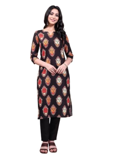 Image of MS VHCK ENTERPRISE Women Printed, Tribal, Kalamkari, Abstract Khadi Cotton Kurti.