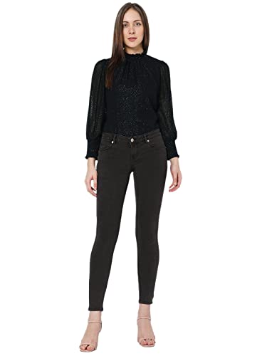 Image of Vero Moda Women Black Low-Rise Stretchable Jeans