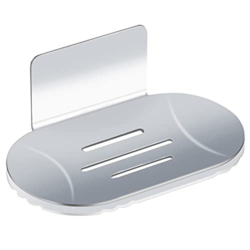 HONZUEN Porte Savon Mural de Auto-adhésif, Porte-Savon Douche en Acier Inoxydable, Boite a Savon de sans Perçage pour Cuisine de Salle de Bain Utilisé pour...