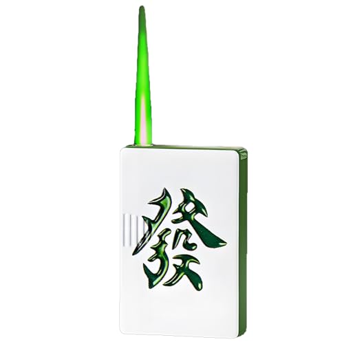 Encendedor Verde tipo Mahjong con llama resistente al viento