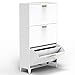 Shoe Cabinet,Shoe Storage Cabinet All Steel with 3 Flip Drawers, Storage, for Entryway/Hallway/Bedroom