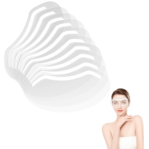 Wahijihe 50Pcs Shower Face Shields Clear Disposable Plastic Face Eye Shield Visors Makeup Protector Face Shields for Shower Haircut