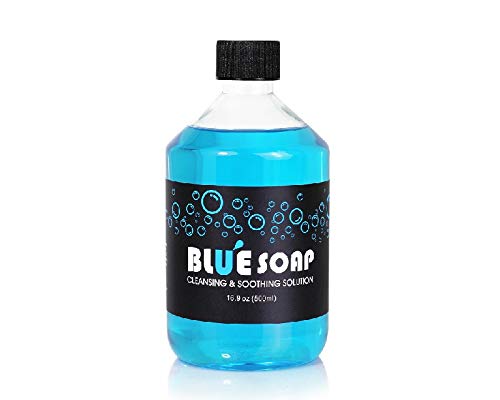 Blue Soap for Tattoo Procedure - 16.9oz (500ml) - Cleans and Soothes Skin - High Concentrate Solution - Made in The USA by TATLAB INC