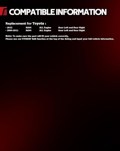 Image of Torchbeam Rear Brake Calipers Set for Toyota 2006-2012 RAV4, Rear Left and Rear Right Calipers Replace # 19B3192+19B3193