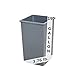 Mix.Home 19 Gallon Gray Square Trash can Restaurant Trash can Commercial Trash can Tall Plastic Trash can Industrial Trash can Square Trash cans for Kitchen Janitorial Trash can