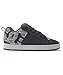 DC Men's Court Graffik Casual Skate Shoe, Dark Grey/White, 10.5