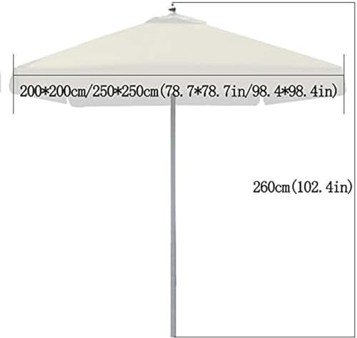 Base de mármol patio rectangular pole de aluminio parasol jardín 4