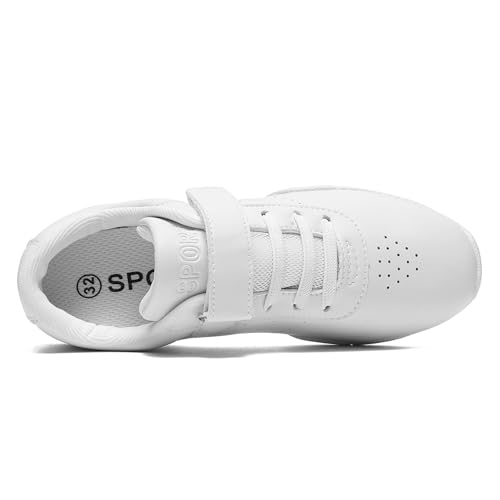 Girls Cheer Shoes White Youth Cheerleading Shoes Dance Athletic Training Breathable Lightweight Competition Cheer Sneakers4