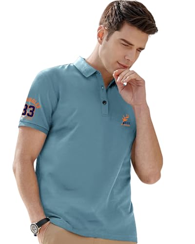Image of Noble Monk Men's Cotton Blend Regular Fit Polo T-Shirt