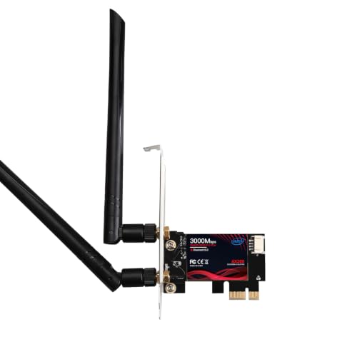 BZIZU WiFi 6 PCIe Card - Intel AX200, 3000Mbps Dual Band, Bluetooth 5.2
