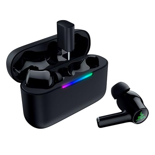 Razer ���C�U�[ Hammerhead V3 HyperSpeed ���C�����X�Q�[�~���O�C���z�� ����x�� 2.4GHz Bluetooth ��^�_�C�i�~�b�N11mm�I�[�f�B�I�h���C�o�[ �n�C�u���b�h ANC �A�N�e�B�u�m�C�Y�L�����Z�����O �ő�40��