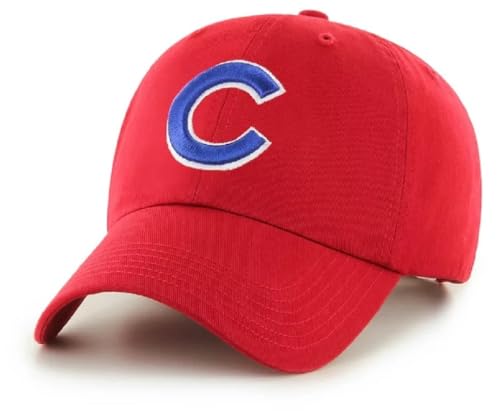 Gorra roja con logo bordado de Chicago Cubs miniatura 1