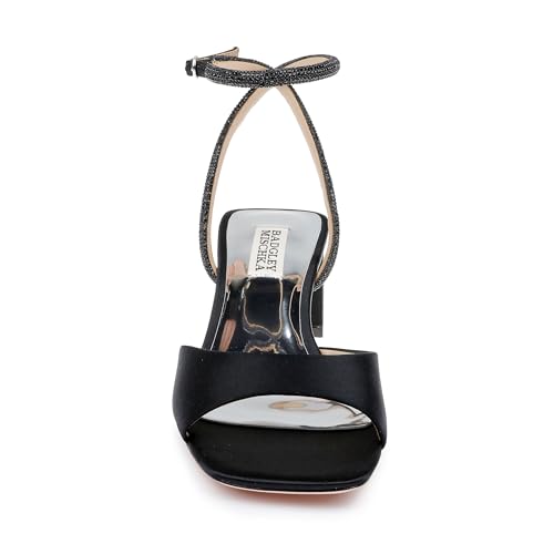 Image of Badgley Mischka Women's Infinity Satin Block Heels With Ankle Strap