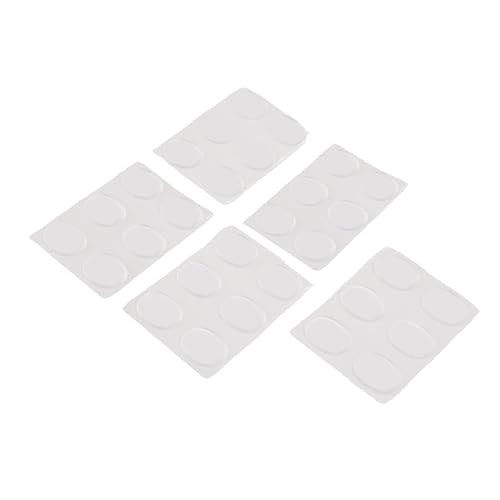 30 Pcs Drum Gel Pad, Self Adhesive Soft Silicone Muffling Gel Pads for Tone Control Silicone Material Easily Wash and Reuse Use for Drum Vibration Reduction (Transparent)