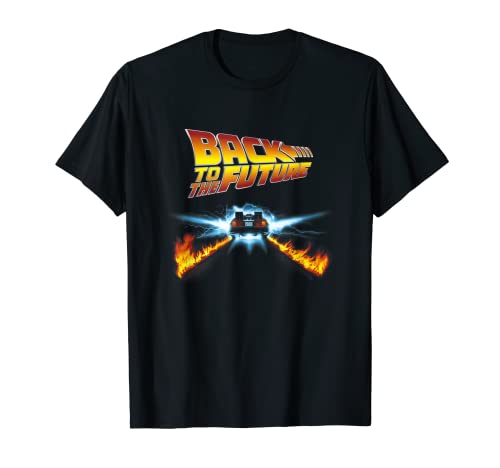 Back to the Future DeLorean y Logotipo Camiseta