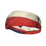 Texas Flag Distressed Headbands Sweatband Sports Headband Moisture Wicking Workout Sweatbands for Men Women