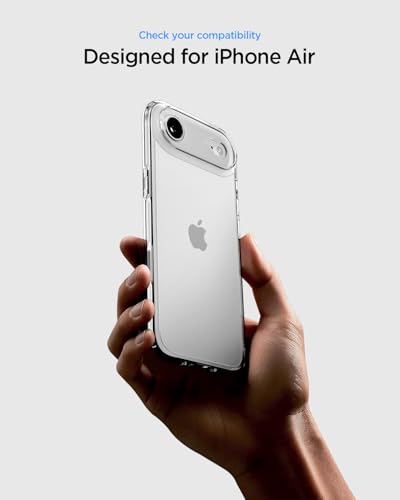 Image of Spigen for iPhone Air Case, Ultra Hybrid [TPU Covered Camera Control] [Anti-Yellowing] [No Magnet Ring] - Crystal Clear
